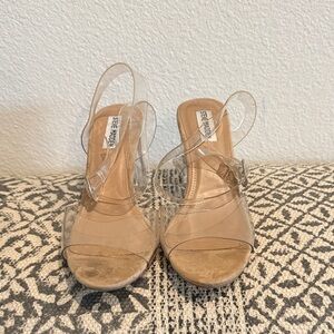 Steve Madden Cream Block Heel Sandals